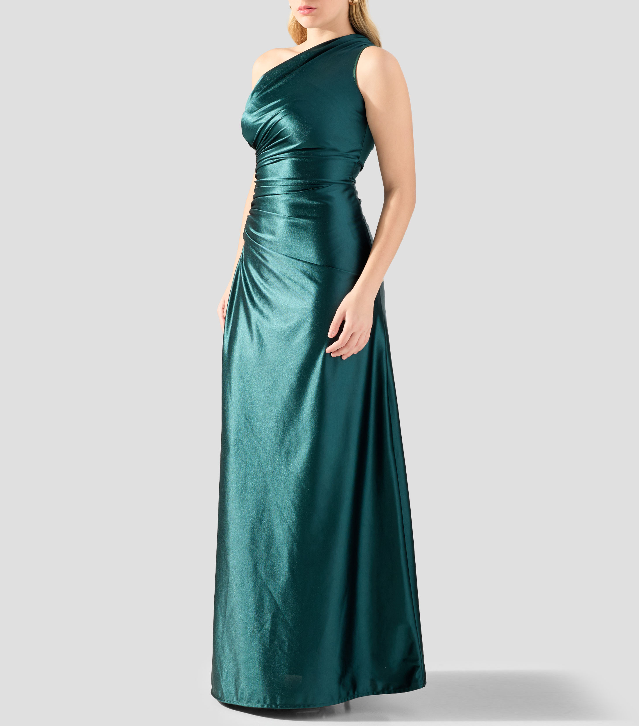 Vestido de fiesta largo liso Mujer